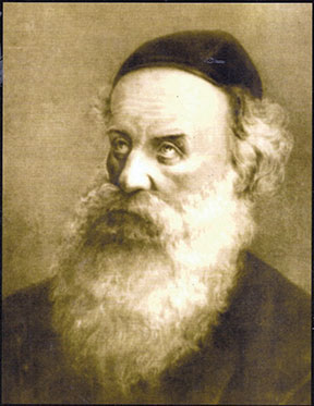 Portrait of the Alter Rebbe in black and white.